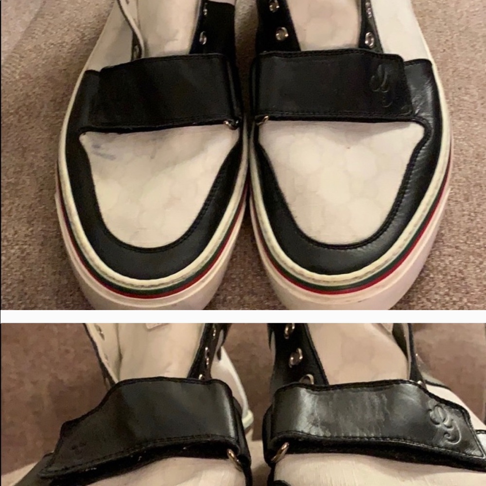 Authentic Gucci Men white high top sneakers 10 1/2 - Picture 2 of 6